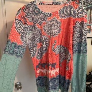 Lotus and elephant shirt